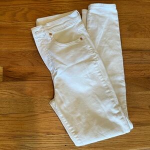 GAP White True Skinny High Rise Jeans (Long) Classic Style